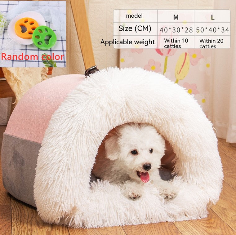 Cama cueva de pelo largo para perro pequeño y gato (foto del fabricante 4)