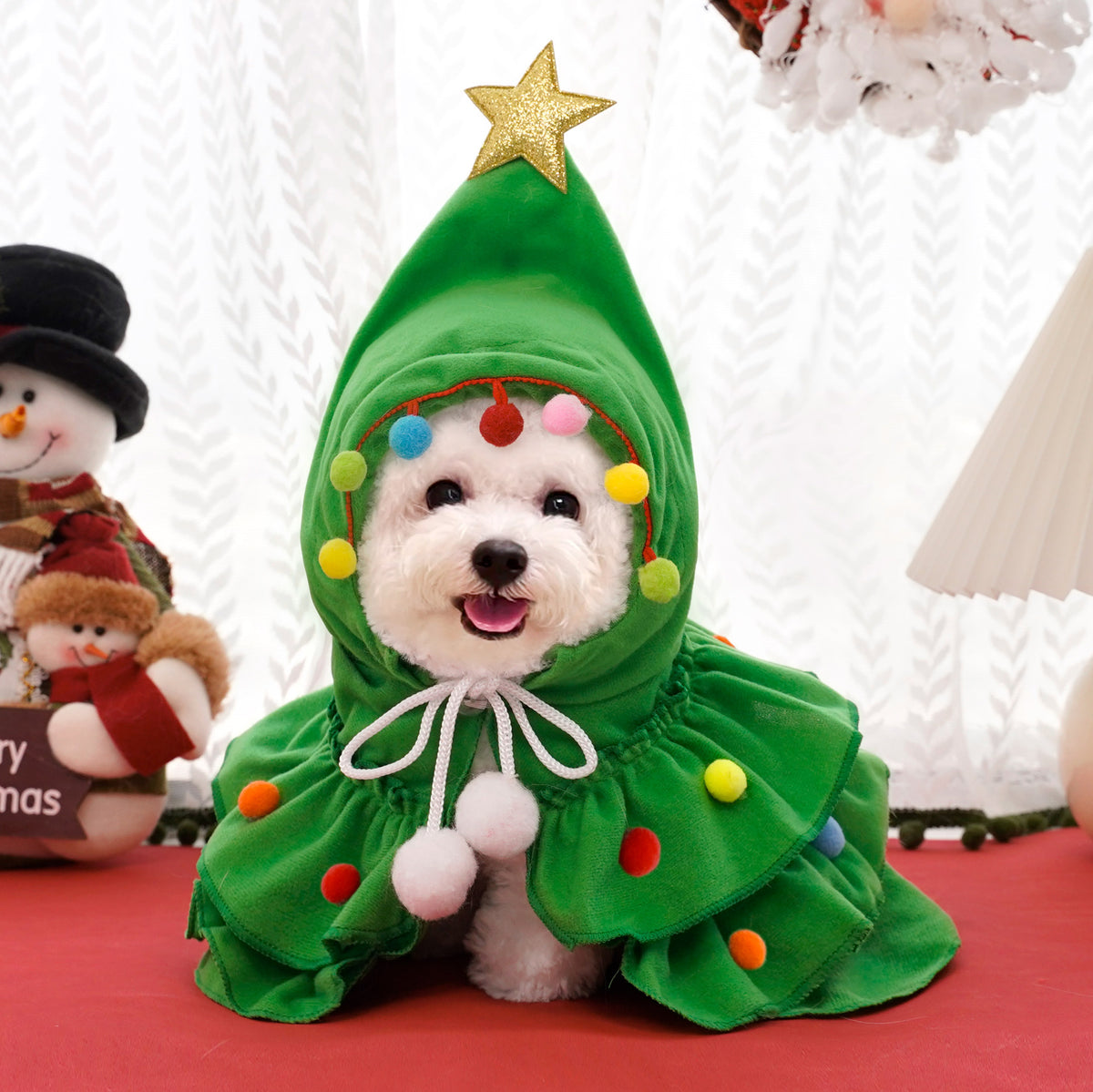 Disfraz de árbol de Navidad con estrella para perro pequeño (foto del fabricante)